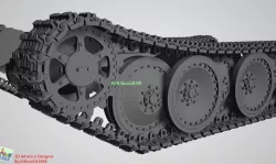 Panther G Tank Tracks Unit For Rubber wheel.(STL-1/144)