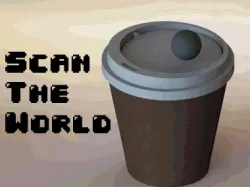 PAPER CUP OF COFFEE SHAPE TRASH BIN WITH SWING LID