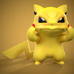 Pikachu Mimicking Ivysaur Face