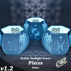Pisces (Fishes) Zodiac Tealight Cover