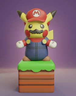 Pokemon - Pikachu Cosplay Mario