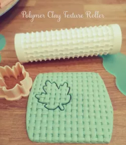 POLYMER CLAY FABRIC TEXTURE ROLLER
