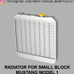 Radiator and Electric Fan for Mustang and 60s 70s Small Block Ford in 1/24 1/25 scale