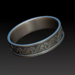 Ring with oak leaves