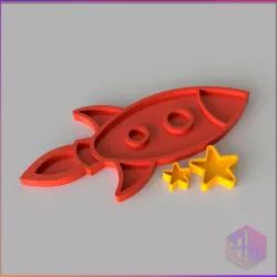 ROCKET SILHOUETTE FOR DECORATING