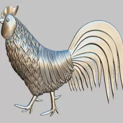 rooster , stl & obj files