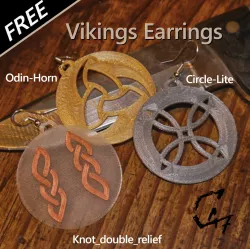 Round Vikings Earrings / Talismans - FREE samples