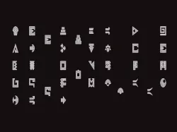 Saurian ABC Glyphs