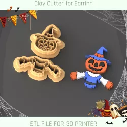 Scarecrow Pumpkin Halloween Polymer Clay Cutter