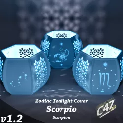 Scorpio (Scorpion) Zodiac Tealight Cover