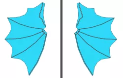 Seven the Articulated Dragon Fabric Wing Template
