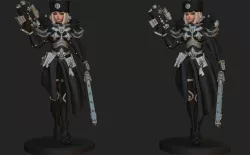 Space nun anime figurine
