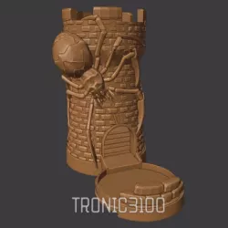 SPIDER DICE TOWER WITH STORAGE COMPARTMENT