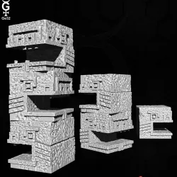 Stacked Stone Lizard Heads (FULL)