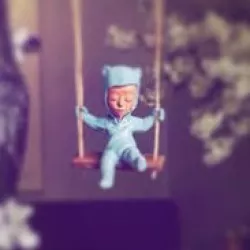 Swing Baby Sculpture / Ornament by Marco Valenzuela