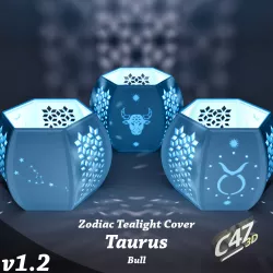 Taurus (Bull) Zodiac Tealight Cover