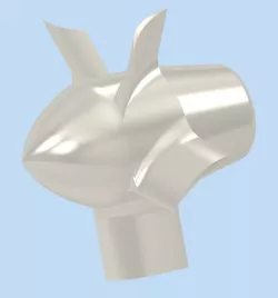 THREE INCH DIAMETER 34° PITCH, FIVE BLADE