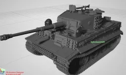 Tiger-I Tank Late.(STL-1/144)