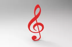 Treble Clef Keychain