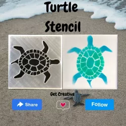 Turtle Stencil - Clip On to 97mm Tile