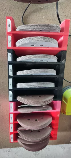 Wall mounted sanding disc holder - Orbital sander