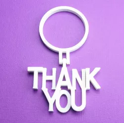 Wine Bottle Gift Tag - Thank You