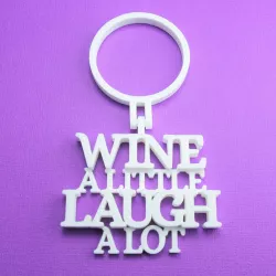 Wine Bottle Gift Tag - Wine A Little Laugh A Lot