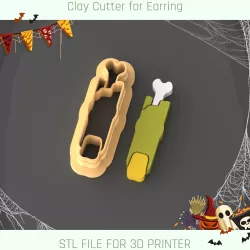 Zombie Finger Halloween Polymer Clay Cutter