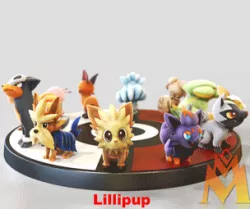 12 in 1  miniature Canine type Pokémon -dog type -fanart  -POKÉMON FIGURINE