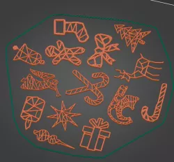 14 Christmass decorations for christmass tree
