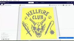 2D Silhouette/Stencil Stranger Things Hellfire Club