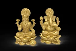 3d lakshmi ganesh set
