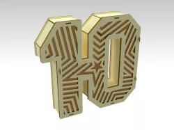 3D Number 10 Gift Box Design For Laser Cut & CNC Router