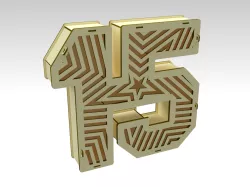 3D Number 15 Gift Box Design For Laser Cut & CNC Router