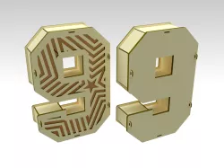 3D Numbers Gift Box Designs for Laser Cut & CNC Router