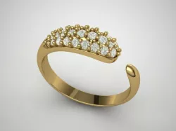 3d pave ring