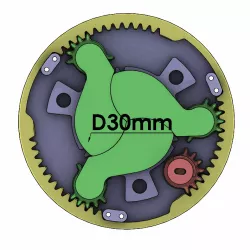 3DP3BLROD30A Iris diaphragm mechanism mechanical shutter diy