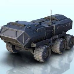 All-terrain SF vehicle on wheels 13 - Vehicle tank SF Science-Fiction Sci-Fi Necromunda