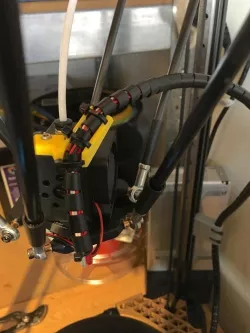 Anycubic Kossel extruder cable guide/clamp