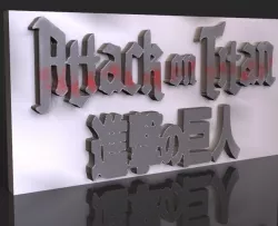 Attack on titan logo 3D Shingeki no Kyojin Attack on titan logo 3D Shingeki no Kyojin Attack on titan logo 3D Shingeki no Kyojin Attack on titans