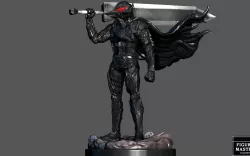 BERSERK GUTS FANTASY ANIME SWORD CHARACTER 3D PRINT MODEL