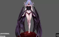 BERSERK SLAN SEXY GIRL SUCCUBUS FANTASY ANIME CHARACTER GUTS 3D PRINT MODEL NORMAL VERSION