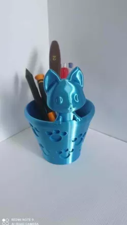 Cat in Pencil Holder