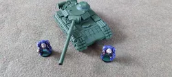 Cataphract Tank for sci-fi wargames in 28mm with pre cut holes for magnitized weapons