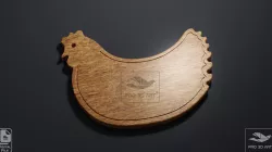 Chicken Cutting Board - CNC files for Wood (svg, dxf, eps, pdf, ai, stl)