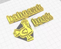 chicken stamp Bock Bahgawk STL 3d printable