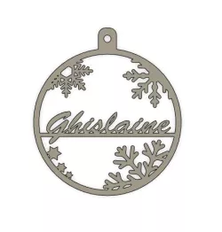 Christmas bauble 2D Ghislaine
