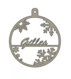 Christmas bauble 2D Gilles
