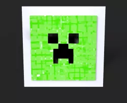 Creeper logo 3D Minecraft