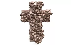 Cross and flowers CNC